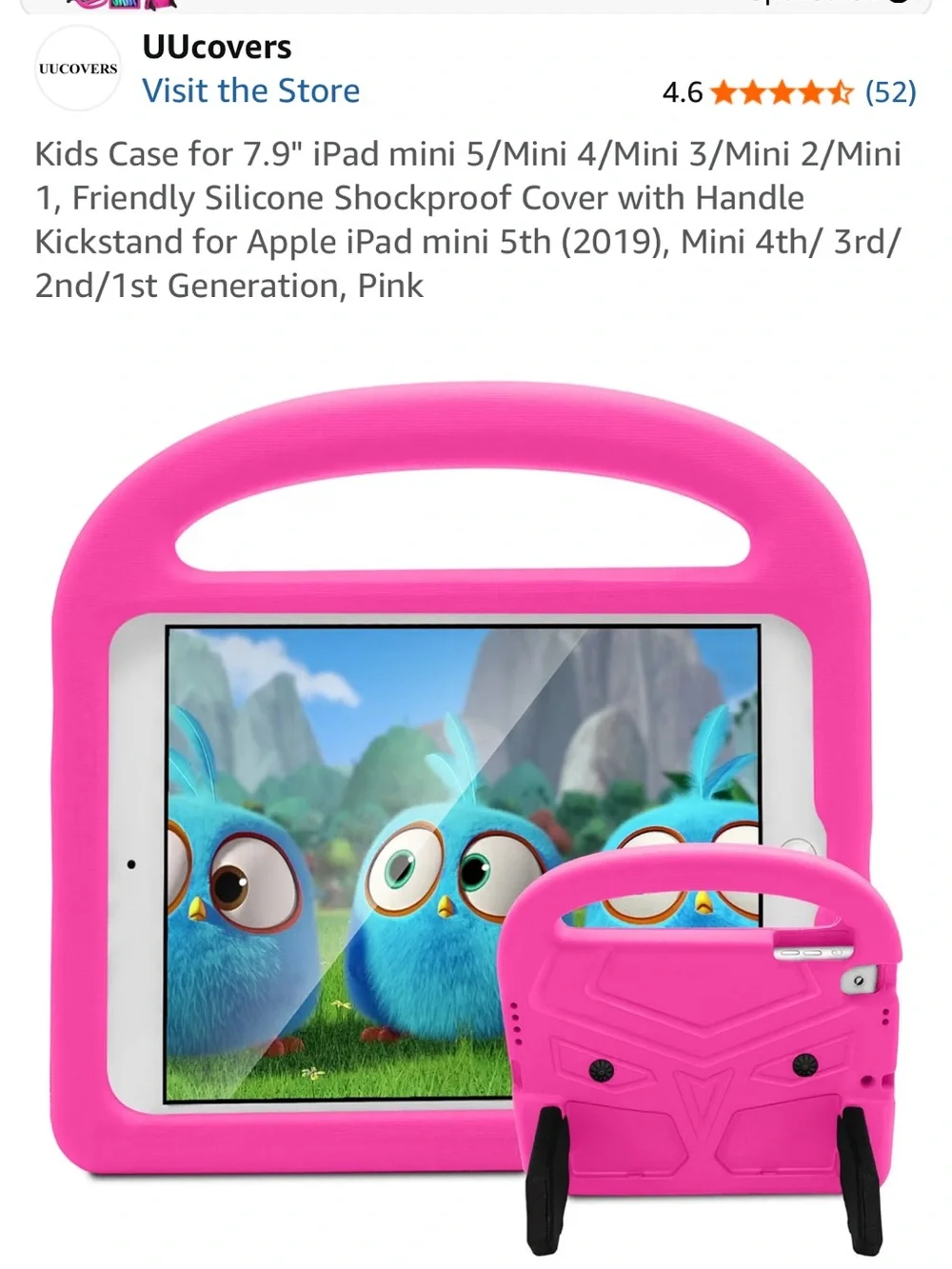 Pink Tablet Hand Grip Handle Stand